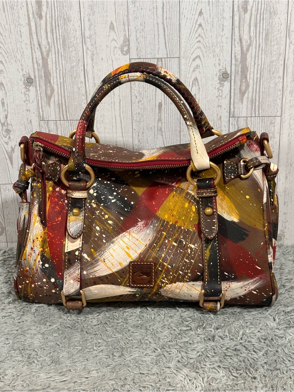 Dooney & Bourke DiPinta in Brown Tmoro Leather Satchel